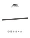 LOTUS * APLIQUE EXTERIOR 24W IP54 3000K GRIS OSCURO